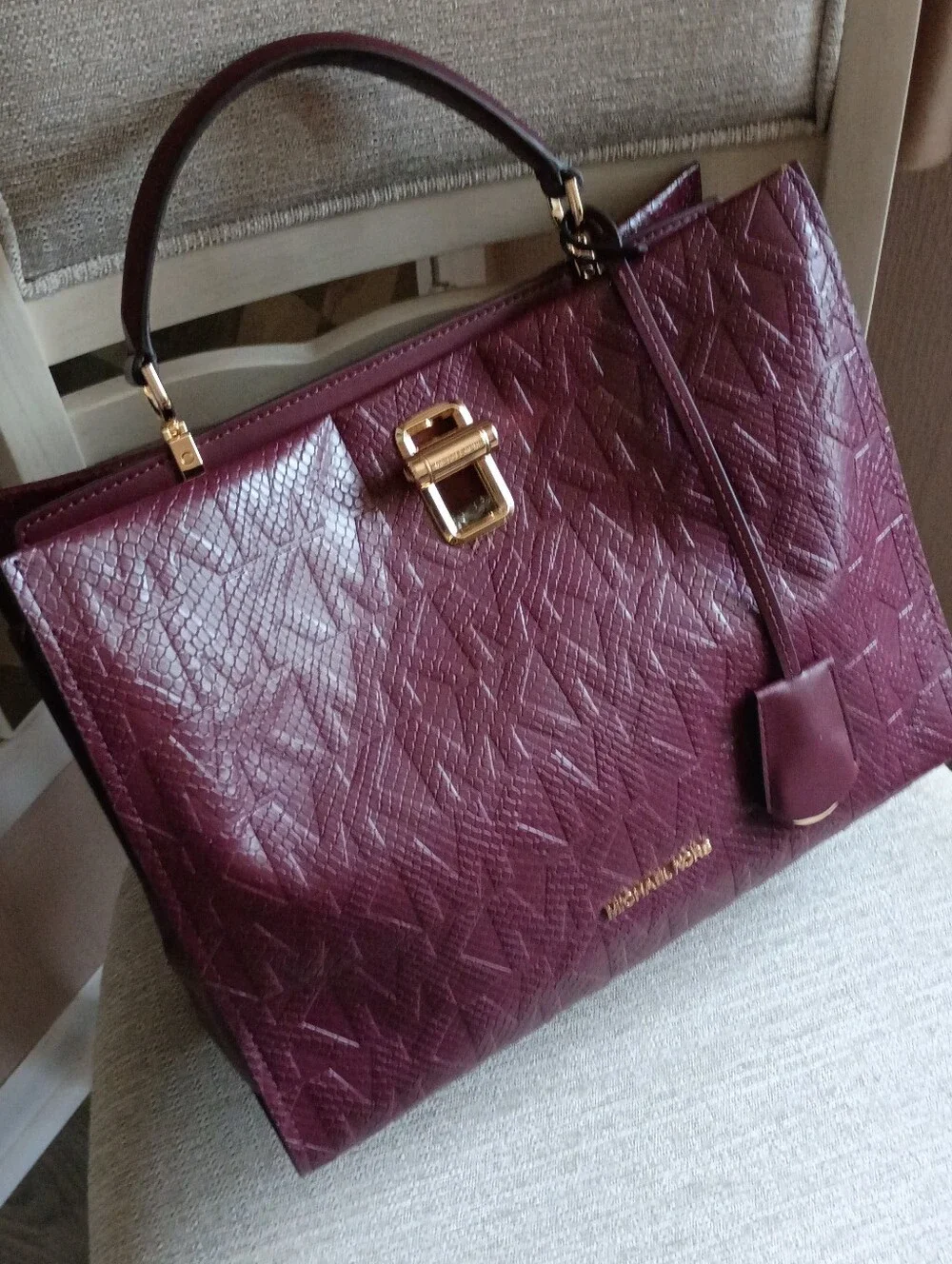 Michael kors Penelope signature logo satchel tote leather